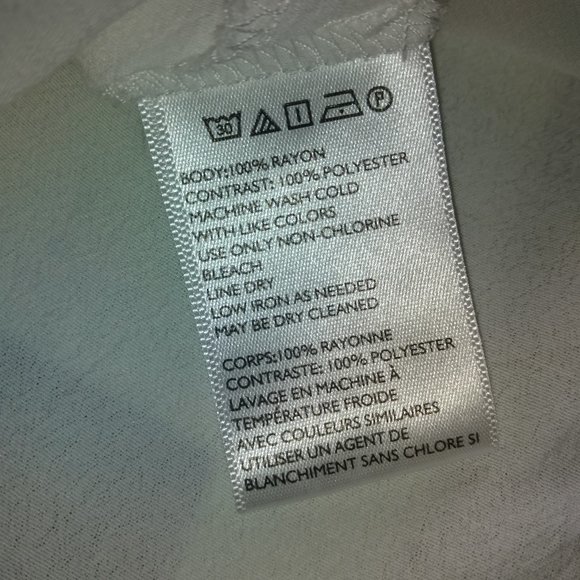 Silence+Noise Sheer Back White Button Down Blouse Med - Picture 5 of 8